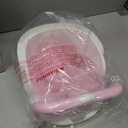 Baby Bath Seat for Babies 6 Months & Up Sitting Up with Suction Cups, Pink | 360° Stable Toddler Bath Chair with One-Touch Button | Baby Bath Tub Seat, Open Design, Detachable, Non-Slip, Easy to Clean