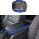 Rifoda Center Console Armrest Cover for 2015-2022 Chevy Colorado/GMC Canyon Accessories Arm Rest Box Pad Console Lid Protection Saver (Carbon Fiber with Blue)