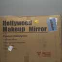 Fenair Large Vanity Makeup Mirror with Lights 32"X23" Lighted Hollywood Mirror with 18 Dimmable Bulbs, 3 Color Light Settings, USB Port, Bedroom Makeup Mirror for Tabletop