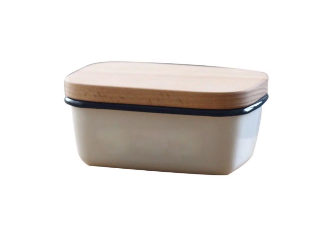 Butter Dish Ceramic Cheese Organiser with Lid for Kitchen and Dining Room