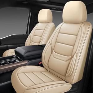 NS YOLO Leather Car Seat Covers Front Pair,Universal Fit for Most Cars,SUVs and Sedans,Waterproof Luxury Leatherette Cushions, 2 Car Seat Protectors (Beige, Front Pair-2 Seats(Driver and Passenger)) NS YOLO Leather Car Seat Covers Front Pair,Universal Fit for Most Cars,SUVs and Sedans,Waterproof Luxury Leatherette Cushions, 2 Car Seat Protectors (Beige, Front Pair-2 Seats(Driver and Passenger))