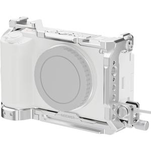 NEEWER ZV-E1 Camera Cage with HDMI Cable Clamp, NATO Rail 3/8" ARRI Locating Holes 1/4" Threads, Arca Type Base, Metal Video Rig Compatible with Sony ZV-E1 Compatible with DJI RS RSC, Silver, CA025W