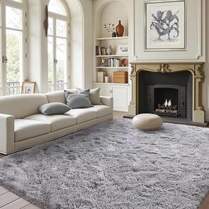 FinRec Soft Yellow Rugs for Bedroom Living Room, 4x6 Fluffy Shaggy Area Rug, Non-Slip Fuzzy Furry Shag Rug for Nursery Kids Room Dorm Room Home Decor, Indoor Plush Floor Carpet (4x6 Feet)