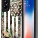 CARLOCA Compatible with Samsung Galaxy S22 Case,Camo Forest American Flag Samsung Galaxy S22 Cases Graphic Design Shockproof Anti-Scratch Drop Protection Case for Samsung Galaxy S22