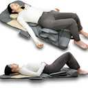 Full Body Stretching Massage Mat with Airbags. 3D Lumbar Traction - Neck, Back, Waist, Hip Relaxation & Pain Relief. Back Heating Massager Pad, Foldable & Portable.