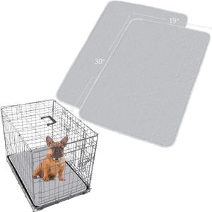 Moonsea Dog Crate Mat and Washable Pee Pads for Dogs 2 Pack(30"X19"), Waterproof Non-Slip Reusable Quilted Puppy Training Pads, Fits 36 Inch Crates (Medium)