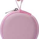 Ginsco Mini-Portable Hard Shell Earbuds Case for Apple EarPods Headphones USB-C Wired Ear Buds/Samsung Galaxy Wired Earbuds, Travel Case for Earphones Earplugs (1, Pink)