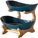 Layer Fruit Plate,Home Creative Snack Dried Fruit Basket Candy Dish Cake Stand Fruit Bowl(M)