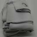 NICETOWN Blackout Living Room Curtains Greyish White - Home Fashion Ring Top Thermal Insulated Darkening Curtains for Bedroom/Living Room (2 Panels, W52 x L90, Greyish White) (52"W x 90"L (Pack of 2))