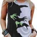 Halloween Witch Shadow Print Casual Tee Witch Shirt Witch Shadow Shirt Salem Shirt Women
XXL