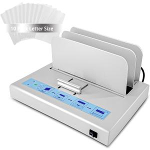 Thermal Binding Machine 500 Sheets Capacity Book Binding Material with 10 Letter Size Envelopes, A3/A4/A5 Document Heat Binder Hot Melt Machine Metal Thermal Binder Contract Document Invoice