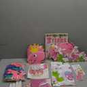 Girl Dinosaur 3rd Birthday Decorations for Girls, Three Dino Rex Pink Theme Party Decor Supplies - Backdrop, Banner, Tablecloth, Centerpieces, Temporary Tattoos, Fans Pompoms, Wall Signs