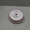 ALTIER 2.5 Inch x 40 Yards White Satin Red Glitter Stripes Wired Ribbon for Christmas Home Decoration Gift Wrapping Bow Making Wreath DIY Crafts