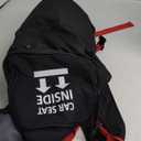 RAINSMORE Padded Car Seat Travel Bag for Airplane Heavy Duty Car Seat Backpack for Air Travel Baby Carseat Cover Bags for Airport Large Car Seats Carrier Fits Car Seats & Booster Seats, Black