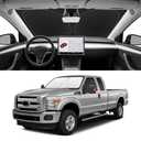 SLOGENTO Custom Fit Windshield Sun Shade for Ford F250 F350 F450 2008-2016, Blocks UV & Heat, Front Window Sunshade Accessories, Easy Fold & Store Keep Your Car Cooler