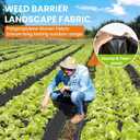 3x300FT Weed Barrier Landscape Fabric Heavy Duty, 3.2oz Weed Control Garden Cloth, Block Gardening Ground Cover Mat, Woven Geotextile Fabric for Driveway, Gravel, Greenhouse, Underlayment