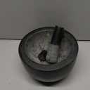 ChefSofi Mortar and Pestle Set - Black Polished Exterior - 1.5 Cup Capacity