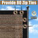 Brown 4FT X 50FT Outdoor Privacy Screen Fence & Mesh Shade Net Cover, Ideal for Garden and Backyard - Enhances Privacy for Fencing & Chain Link, Perfect for Patio Privacy Wall, SlatsFreestanding