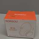 RORSOU R10 Kids Headphones Over-Ear with Microphone, Lightweight Folding Stereo Bass Headset with 1.5M No-Tangle Cord, Portable Wired Headphones for Smartphone Tablet Computer MP3 / 4 (Black)