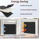 Magnetic Fireplace Cover, Fireplace Draft Blocker Save Energy, Indoor Fireplace Draft Stopper for Winter Heat Loss and Summer Cooling, Fireplace Insulation Cover Blanket for Iron Frame 45 x 34