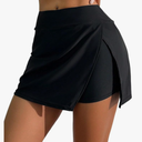 Bikini Bottoms for Women Side Slit High Waisted Tummy Control Solid Beach Outfits Swimsuit Bottom, Size XXL, Black 