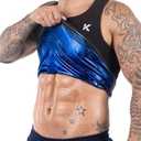 Kewlioo Men's Heat Trapping Pullover Sweat Enhancing Vest - Sauna Suit Shirt Compression Vest Shapewear Top for Gym Exercise, 4XL/5XL