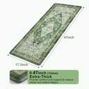 Collive Anti Fatigue Mats for Kitchen Floor, Comfort Non Slip Kitchen Floor Mats Cushioned Standing Desk Mat for Office, Laundry, Sink, 17x47 Green Waterproof Kitchen Rugs