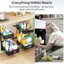 Under Sink Organizer, 2 Tier Pull out Cabinet Organizer Baskets with Mesh Sliding Drawers, Slide out Storage Shelf for Home, Kitchen, Bathroom, Pantry, Office Cabinet, Countertop(1 Pack)