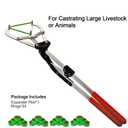 Cattle Banding Tool, 1pc Large Expander Plier with 24pcs Large Rings Kit, Bull Banding Tools for Farm Ranch Calves Sheep Goats and Other Big Livestock