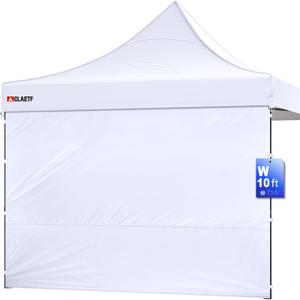 Instant Canopy SunWall for 1010ft Pop Up Canopy,Tent with Sidewalls 210D Oxford Fabric with Waterproof 99% UV Protection,Commercial/Suits Pop up Tent. (White, 1Sidewall)