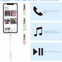 Apple MFi Certified Lightning to 3.5mm Headphone Jack Adapter 2 Pack with Microphone Hi-Fi Audio Dongle Aux Converter Cable with DAC Chip Earphones Adapter Compatible with iPhone 14/13/12/11/XR/8/7