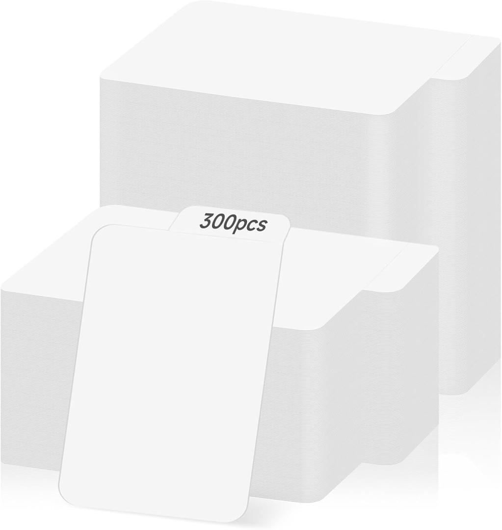 300 Pieces Trading Card Dividers, Blank Paper Card Dividers White Card Separators with Tabs for Storage Boxes, MTG TCG Sports Game Cards, 2.6 x 4.1 Inches