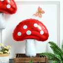 Red Blue Green Yellow Balloon Garland Kit with Confetti Cloud Mushroom Star Balloons for Bros Party Cartoon Video Game Theme Birthday Party Supplies