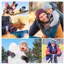 SIMARI Kids Winter Gloves Touchscreen Warm Thermal Water-Resistant for Boy Girl Running Cycling Snow Skiing in Cold Weather (Small(4-6 years), Black Iris)