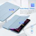 ProCase Smart Case for iPad Pro 12.9 2022/2021/2020/2018, Slim Stand Hard Back Shell Smart Cover for iPad Pro 12.9" 6th Gen/5th Gen/4th Gen/3rd Gen -SkyBlue
