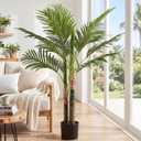 DUMOS 47in Artificial Palm Tree, Realistic Faux Indoor Floor Plant in Pot with Lifelike Leaves for Living Room, Bedroom, Office Corner, Modern Home Decor, Tropical Greenery Accent