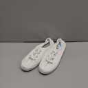 Women's Slip On Canvas Sneaker Low Top Casual Walking Shoes Classic Comfort Flat Fashion Sneakers (10, White Dot)