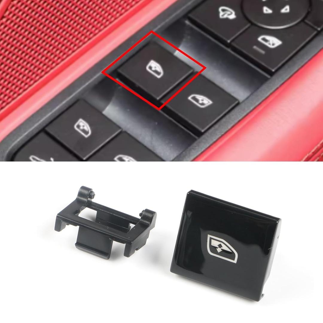 TTCR-II Compatible with Porsche Cayenne Window Switch Button 2019-2024, for Panamera Window Control Button 2017-2024, 1 Pc Replacement for Driver Side Power Glass Switch Control