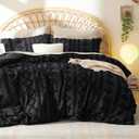 Bedsure Boho Kids Duvet Cover King SizeDuvet Insert/Comforter not Included - Tufted Duvet Cover King Size for All Seasons, Soft Boho Bedding (Black,104" x 90")
