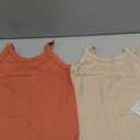 ODODOS Seamless Tank for Women Ribbed Strappy Sleeveless Shirts Scoop Neck Cami Tops, L