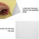 White 16.5 x 12.6 inch Cork Board, self-Adhesive Bulletin Board (with Adhesive Backing) with pushpins, Cork Boards for Walls can be Used to Stick Notes, schedules, Office and Home, Vision Board