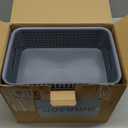 NETANY Plastic Storage Baskets - 8 Pack, Gray, Durable, Easy to Use, Flexible, Multi-Purpose, Ideal for Closets, Cabinets, Shelves, Countertops