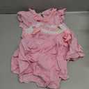 Baby Girl Birthday Outfit Letters Bow Embroidery Short Sleeve Shirts Elastic Waist Shorts Birthday Summer Clothes (Pink,  3-6 Months)