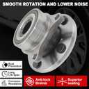 Pair 513293 Front Wheel Bearing Hub Assembly Compatible with Honda Odyssey 2011 2012 2013 2014 2015 2016 2017 Hub Bearing, 5 Lugs w/ABS