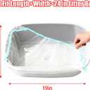 XUEPETT 120 Pack Cat Litter Bags with Drawstring, Compatible with Litter-Robot 3/4 Heavy Duty Cat Litter Box Liners Waste Bags Replacement -25.2"x 15.7"