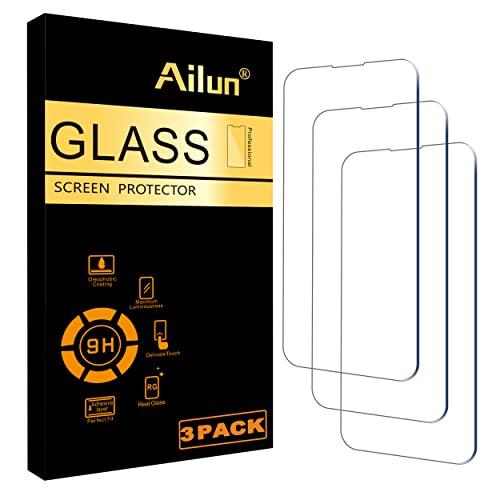 Ailun Screen Protector for iPhone 14 / iPhone 14 Pro [6.1 Inch] Display 3 Pack Tempered Glass, Sensor Protection, Dynamic Island Compatible, Case Friendly