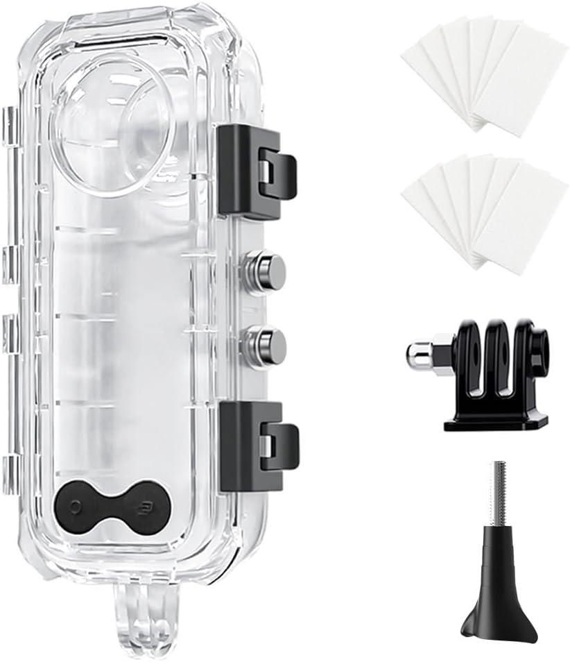 Insta 360 x5 Case, Invisible Dive Case for Insta 360 x5, 60m/196ft Waterproof Camera Underwater with Bracket, Insta 360 Accessories with Anti-Fog Insert, Sealed Shell Photography Housings