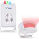 Cruxer Motion Sensor Alarm,Wireless Motion Detector Door Chime Doorbell for Home Store Business,Caregiver Reminder for Elderly,USB/Battery,Vibration