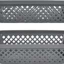 Glad Plastic Storage Basket Set - Multipurpose Drawer Trays, Kitchen Pantry Containers, and Bathroom Bins - 6 Pack Medium Organizers, Grey