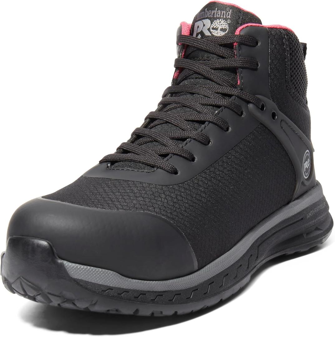 Timberland PRO Women's Drivetrain Mid Composite Safety Toe Static Dissipative Industrial Athletic Work Shoe, 8.5